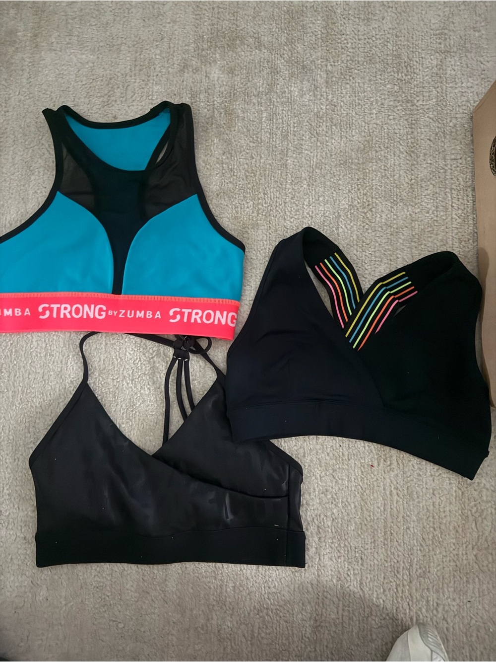 Zumba Fitness Teal & Pink Branded Mesh Sports Bra